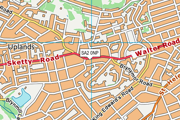 SA2 0NP map - OS VectorMap District (Ordnance Survey)