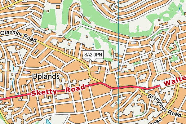 SA2 0PN map - OS VectorMap District (Ordnance Survey)