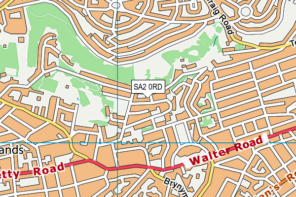 SA2 0RD map - OS VectorMap District (Ordnance Survey)