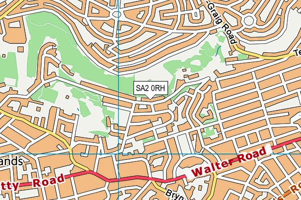 SA2 0RH map - OS VectorMap District (Ordnance Survey)