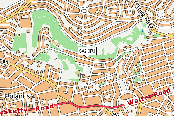 SA2 0RJ map - OS VectorMap District (Ordnance Survey)