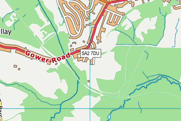 SA2 7DU map - OS VectorMap District (Ordnance Survey)