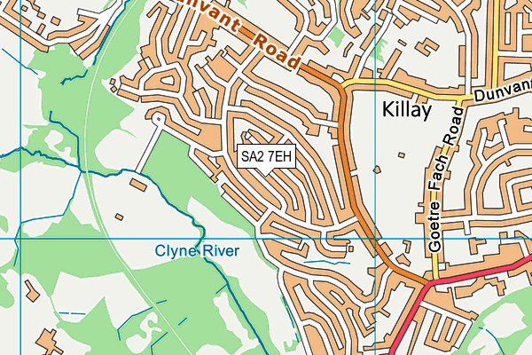 SA2 7EH map - OS VectorMap District (Ordnance Survey)