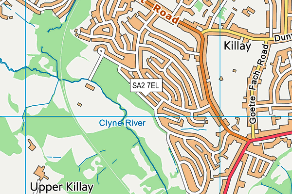 SA2 7EL map - OS VectorMap District (Ordnance Survey)