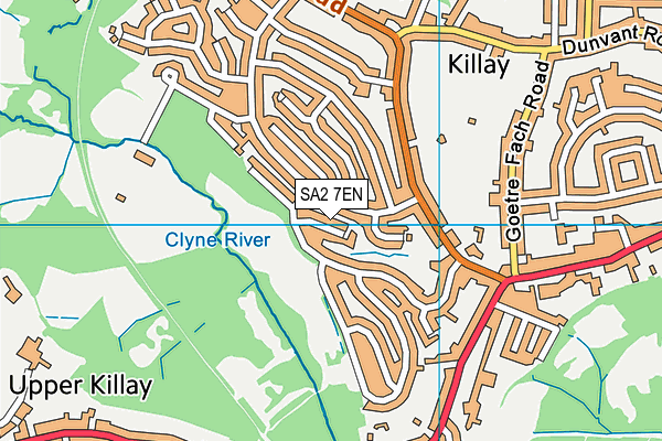 SA2 7EN map - OS VectorMap District (Ordnance Survey)