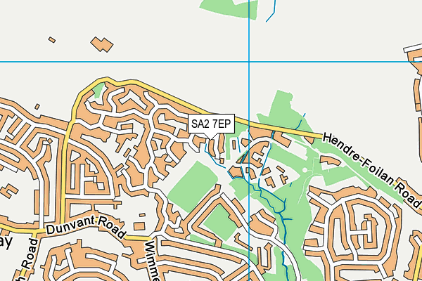 SA2 7EP map - OS VectorMap District (Ordnance Survey)