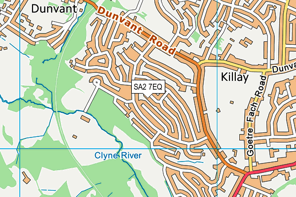 SA2 7EQ map - OS VectorMap District (Ordnance Survey)