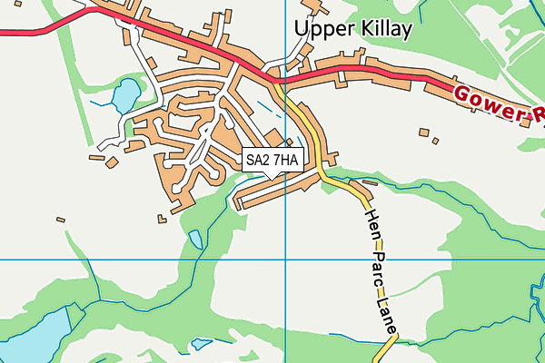 SA2 7HA map - OS VectorMap District (Ordnance Survey)