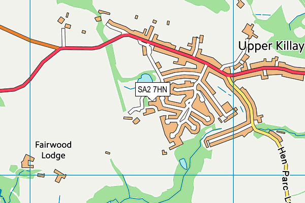 SA2 7HN map - OS VectorMap District (Ordnance Survey)