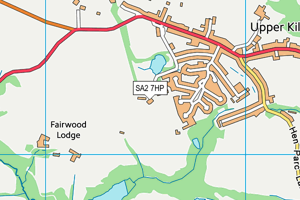 SA2 7HP map - OS VectorMap District (Ordnance Survey)