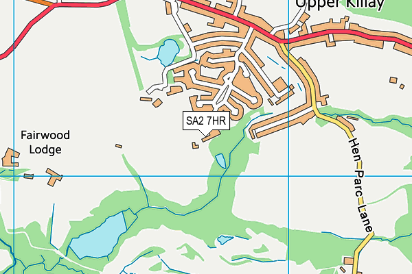 SA2 7HR map - OS VectorMap District (Ordnance Survey)