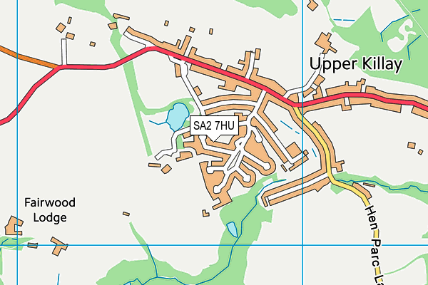 SA2 7HU map - OS VectorMap District (Ordnance Survey)