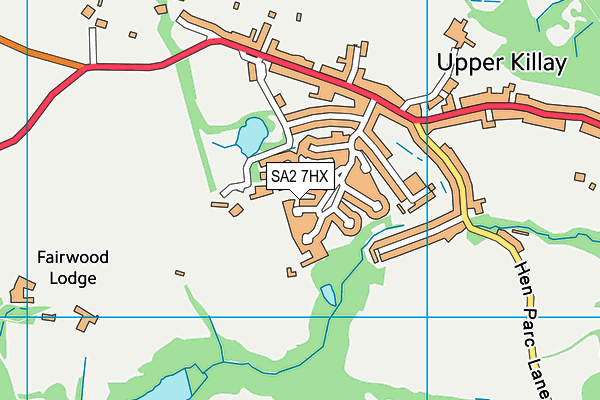 SA2 7HX map - OS VectorMap District (Ordnance Survey)