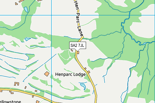 SA2 7JL map - OS VectorMap District (Ordnance Survey)