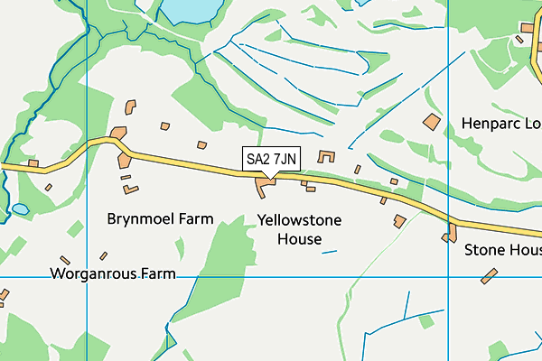 SA2 7JN map - OS VectorMap District (Ordnance Survey)