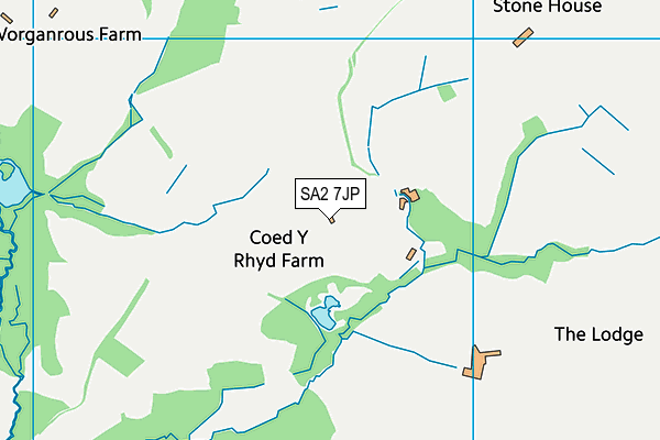 SA2 7JP map - OS VectorMap District (Ordnance Survey)