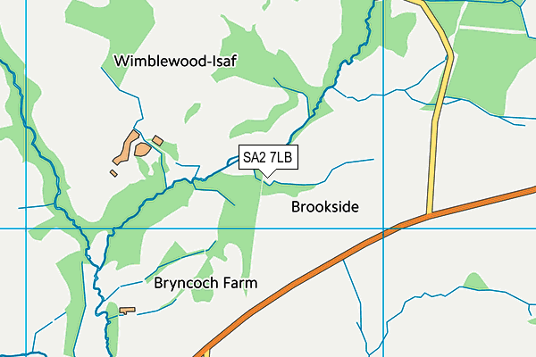 SA2 7LB map - OS VectorMap District (Ordnance Survey)