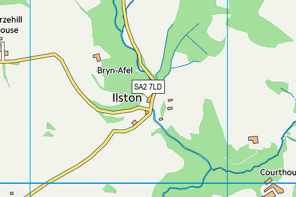 SA2 7LD map - OS VectorMap District (Ordnance Survey)