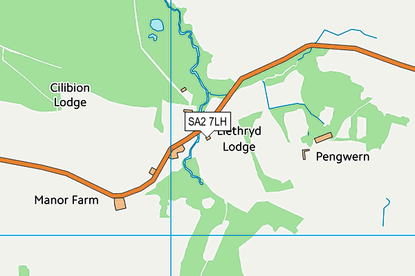 SA2 7LH map - OS VectorMap District (Ordnance Survey)