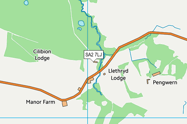 SA2 7LJ map - OS VectorMap District (Ordnance Survey)