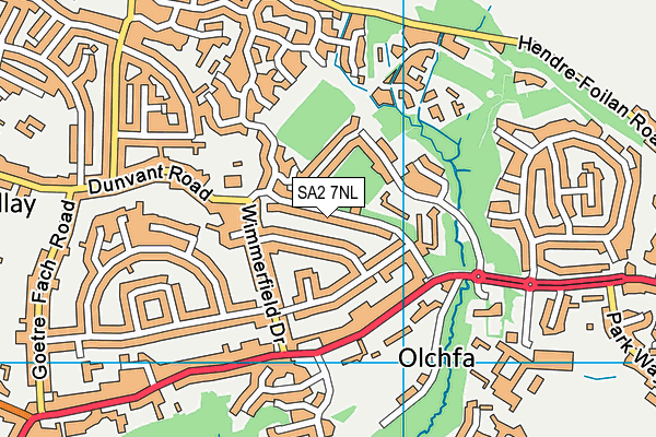 SA2 7NL map - OS VectorMap District (Ordnance Survey)