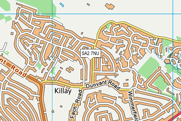 SA2 7NU map - OS VectorMap District (Ordnance Survey)