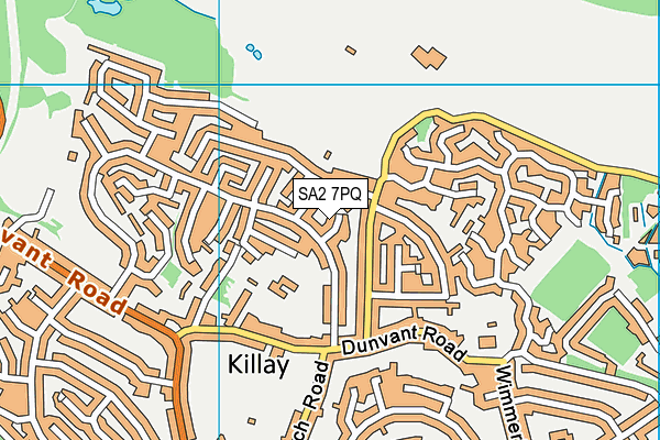 SA2 7PQ map - OS VectorMap District (Ordnance Survey)