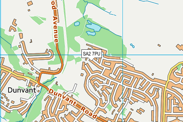 SA2 7PU map - OS VectorMap District (Ordnance Survey)