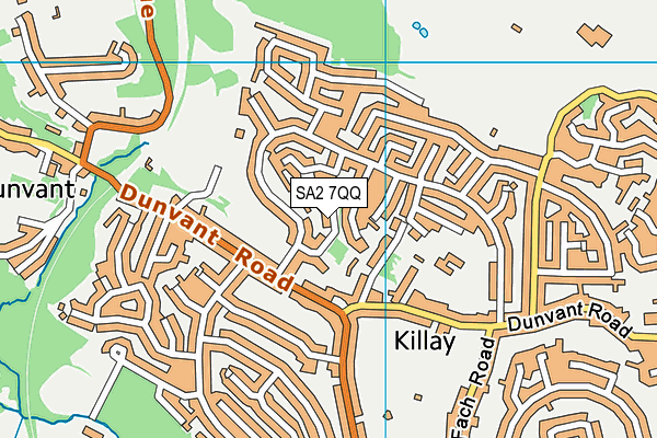 SA2 7QQ map - OS VectorMap District (Ordnance Survey)
