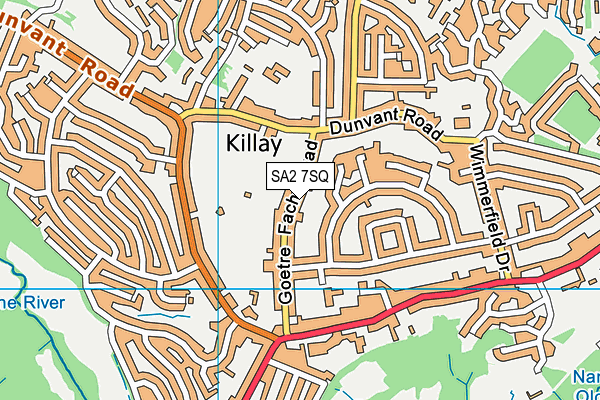SA2 7SQ map - OS VectorMap District (Ordnance Survey)