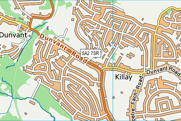 SA2 7SR map - OS VectorMap District (Ordnance Survey)