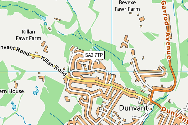 SA2 7TP map - OS VectorMap District (Ordnance Survey)