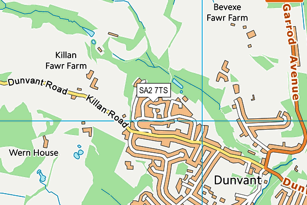 SA2 7TS map - OS VectorMap District (Ordnance Survey)