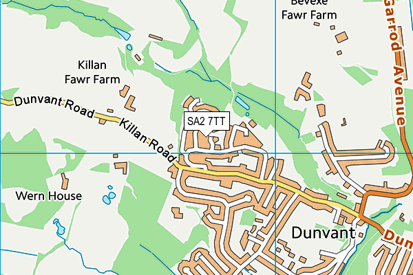 SA2 7TT map - OS VectorMap District (Ordnance Survey)