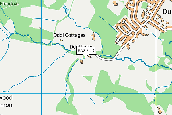 SA2 7UD map - OS VectorMap District (Ordnance Survey)