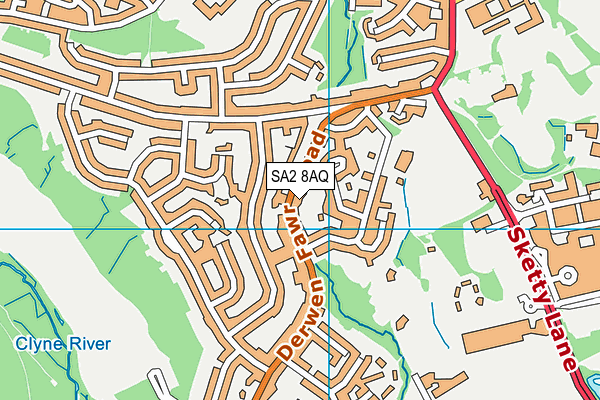 SA2 8AQ map - OS VectorMap District (Ordnance Survey)