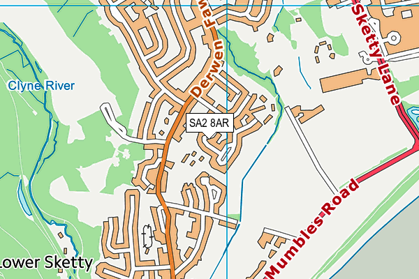 SA2 8AR map - OS VectorMap District (Ordnance Survey)