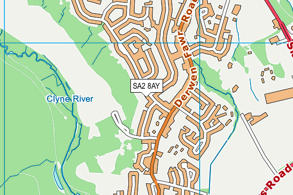 SA2 8AY map - OS VectorMap District (Ordnance Survey)