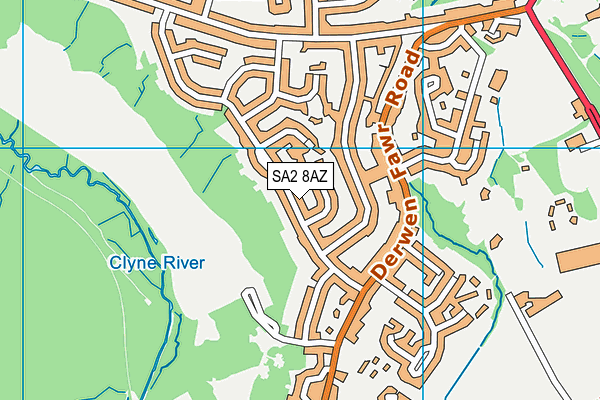 SA2 8AZ map - OS VectorMap District (Ordnance Survey)