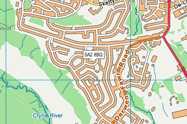 SA2 8BQ map - OS VectorMap District (Ordnance Survey)