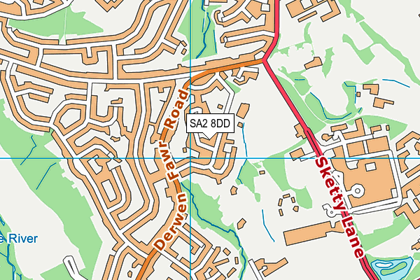 SA2 8DD map - OS VectorMap District (Ordnance Survey)