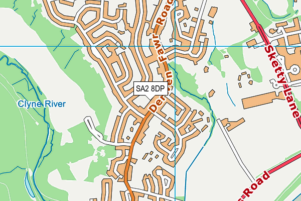 SA2 8DP map - OS VectorMap District (Ordnance Survey)