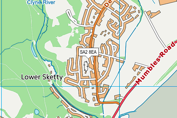 SA2 8EA map - OS VectorMap District (Ordnance Survey)