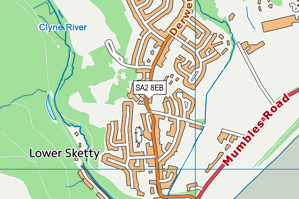 SA2 8EB map - OS VectorMap District (Ordnance Survey)