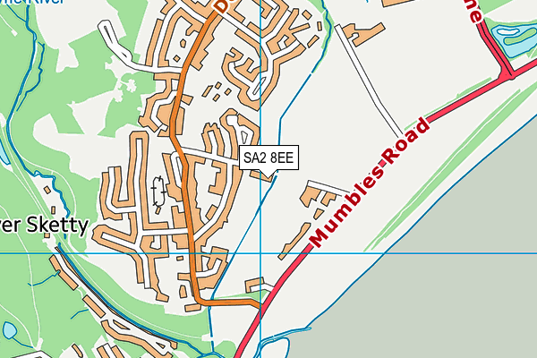 SA2 8EE map - OS VectorMap District (Ordnance Survey)