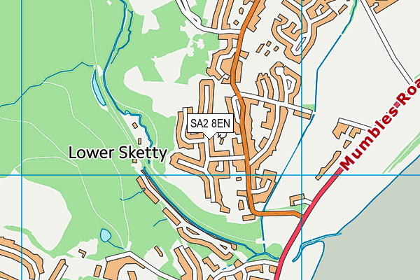 SA2 8EN map - OS VectorMap District (Ordnance Survey)