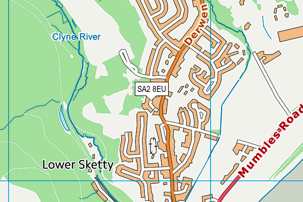 SA2 8EU map - OS VectorMap District (Ordnance Survey)