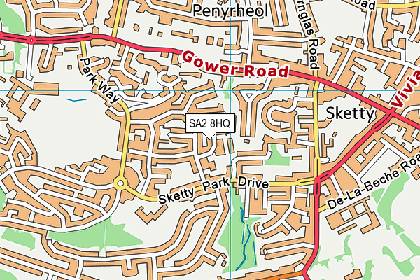 SA2 8HQ map - OS VectorMap District (Ordnance Survey)