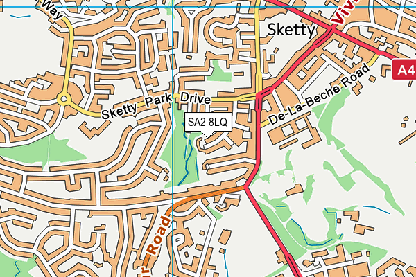 SA2 8LQ map - OS VectorMap District (Ordnance Survey)