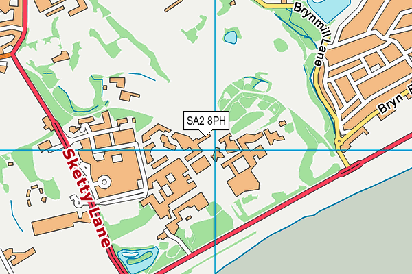 SA2 8PH map - OS VectorMap District (Ordnance Survey)